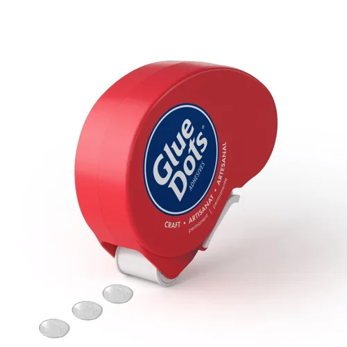 Miniatura 2 de Glue Dots N' Go Dispensador con puntos para manualidades, (04484). 375 pulgadas, rojo, 200 unidades y 8961 1/2 pulgada escolar 600 unidades paquete