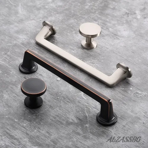 Miniatura 3 de Alzassbg Paquete de 15 Pomos de Gabinete de Níquel Satinado Cepillado, 1.1 Pulgadas (30mm) de Diámetro Pomos Redondos de Gabinete Accesorios