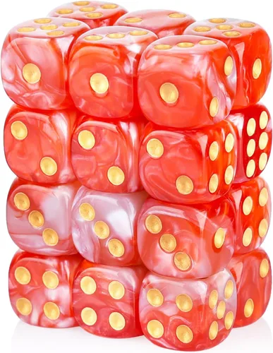 Miniatura 29 de 36 Piezas 12mm Juego de Dados Mini de 6 Caras, Juego de Dados D6 de Colores Translúcidos, Juego de Dados Estándar de 6 Caras para Juegos de Mesa