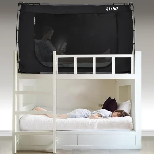Miniatura 11 de RIYDH Tienda de campaña para cama tamaño individual XL para adultos y niños, diseño original, tienda de campaña portátil de ensueño para interiores