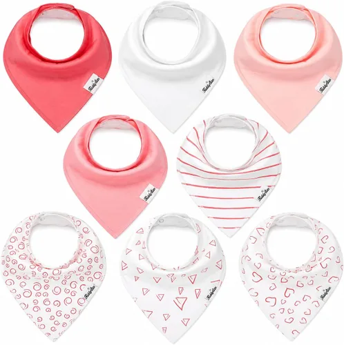 Miniatura 11 de KiddyStar Organic Cotton Baby Drool Bibs Soft, Adjustable, Absorbent, Unisex Teething Bandana Bibs for Babies Clásico 1