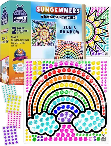 SunGemmers - Kit de atrapasoles para ventana, manualidades de verano para niños, divertido regalo de cumpleaños para niñas de 5 años, regalos Sol y