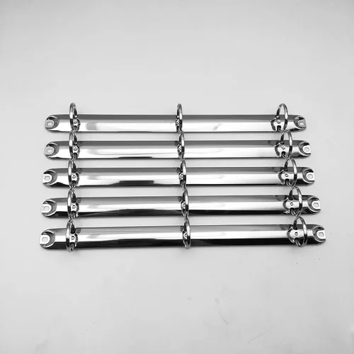 Miniatura 5 de 2 piezas de mecanismo de carpeta de 3 anillas de metal tamaño carta estándar, kit de reemplazo, 3 anillos en O, peines de encuadernación de hojas