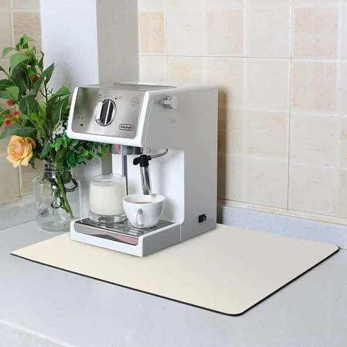 Miniatura 15 de ZLR Tapete de barra de café para encimeras (12 x 16 pulgadas, pequeña), tapete para secar platos absorbente que oculta las manchas para máquinas