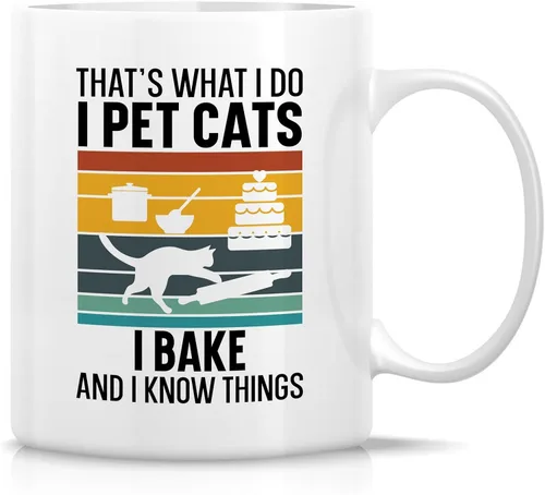 Miniatura 36 de Retreez - Taza Graciosa Show Me Your Kitties Amantes de Gatos, 325 ml, Tazas de Café de Cerámica, Divertidas, Sarcasmo, Sarcasticas, Regalos