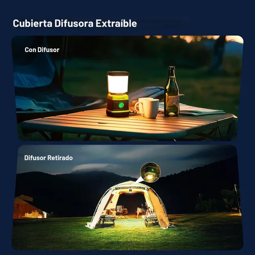 Miniatura 4 de Linterna de camping Consciot LED con alimentación por batería, 1000 lúmenes, 4 modos de luz, linterna portátil para tienda IPX4 resistente al agua