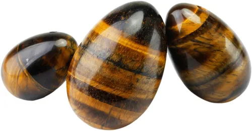 Miniatura 11 de TUMBEELLUWA Yoni Huevo de cristal curativo 3 piedras de masaje perforadas para mujeres para entrenar músculos pélvicos ejercicio Kegel, obsidiana #1