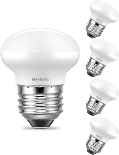 Maelsrlg Bombilla LED R14 de 4 W (equivalente a 40 W), mini bombillas reflectoras de luz de inundación 5000 K, luz diurna, bombilla de gabinete