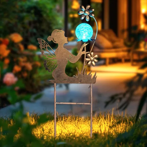 Miniatura 11 de HONGLAND Luces solares para exteriores para decoración de jardín, luces solares de colibrí de 46 pulgadas para exteriores, estacas decorativas