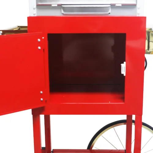 Miniatura 5 de Carro de máquina de palomitas de maíz, máquina de palomitas de maíz con ruedas, máquina de palomitas de maíz estilo cine, máquina para hacer Rojo