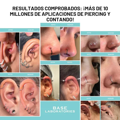 Miniatura 6 de BASE LABORATORIES Kit de cuidado posterior para piercing: aceite de solución de queloide y perforación (0.5 fl oz) + spray de cuidado posterior