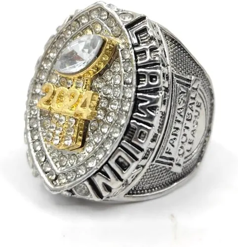 Miniatura 7 de Customized 2024 Fantasy Football League Championship Trophy Rings Prize