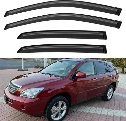 Miniatura 43 de YQAUTEC Viseras de Ventana Protectores de Lluvia para Honda Civic 2022 2023 2024 2025 2026, Deflectores de Viento de Ventilación de Ventana Fuera
