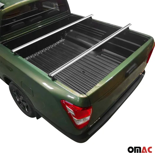 Miniatura 2 de OMAC Portaequipajes para cama de maletero para Nissan Frontier 2005-2021, gris, 2 piezas antirrobo para viajes, kayak, canoa, surf, esquí