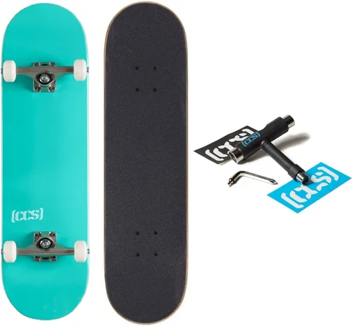 Miniatura 15 de [CCS] Patineta completa Madera de arce Grado profesional Totalmente montado con herramienta de patinaje y calcomanías Adultos, niños