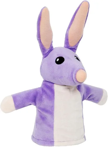 Bluey Marioneta Bilby de mano de peluche, 8-9 pulgadas, suave, hecha para manos pequeñas, títeres de peluche para niños a partir de 3 años