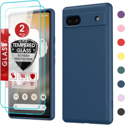 Miniatura 14 de LeYi Funda para Google Pixel 6A, Funda para Google Pixel 6A [6.1"] con Paquete de 2 Protectores de Pantalla de Vidrio Templado, Funda de Silicona