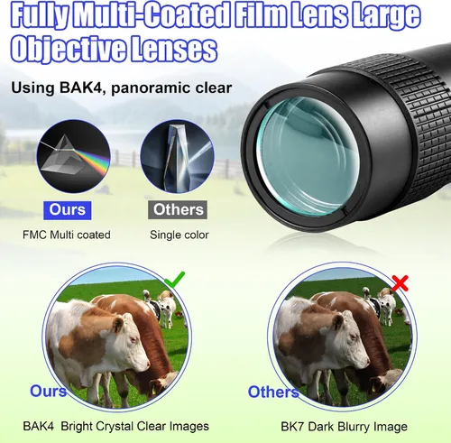 Miniatura 6 de Telescopio militar 10-300x40 – Monoculares para adultos de alta potencia, telescopio monocular compacto para caza, observación de estrellas