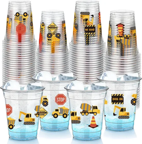 Miniatura 17 de FoldTier 50 Piezas Vasos de los Años 50 de 12 oz Plástico Vasos Regreso a los Años 50 Vasos Transparentes Desechables de los Años 50 Vasos Temáticos