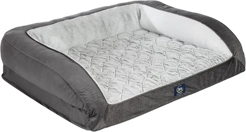 Miniatura 14 de Serta Cama ortopédica acolchada tipo sofá para perros - Marrón chocolate (Pequeño)