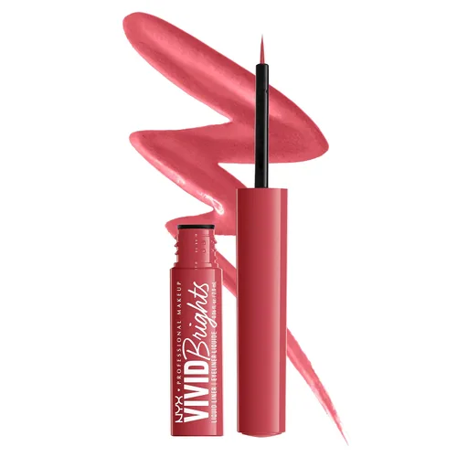 NYX PROFESSIONAL MAKEUP Vivid Brights Delineador Líquido, Delineador de Ojos Resistente a las Manchas con Punta Precisa - On Red 04 en rojo