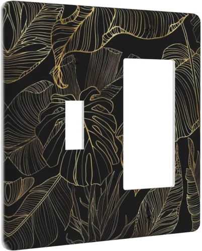 Miniatura 127 de Cubierta de interruptor de luz de palanca individual decorativa de 1 cuadrilla, placa frontal eléctrica para baño, cocina, decoración del hogar