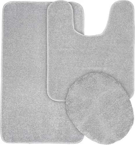 Miniatura 121 de Garland Rug Gramercy - Alfombra de baño rectangular lavable de polipropileno de felpa de 20 x 34 pulgadas, color azul lavabo, suave, absorbente