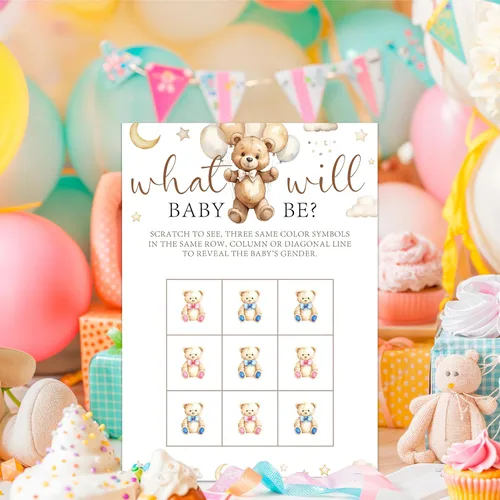 Miniatura 5 de Tarjetas para rascar de revelación de género, juego de mesa de revelación de género para niños, boletos de lotería rascador, tarjetas de anuncio