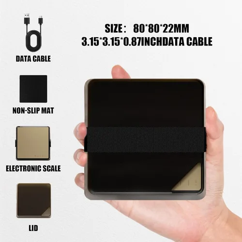 Miniatura 2 de Báscula de café con temporizador – Escala de café expreso con temporizador mini recargable, portátil, pequeña y compacta para granos de café