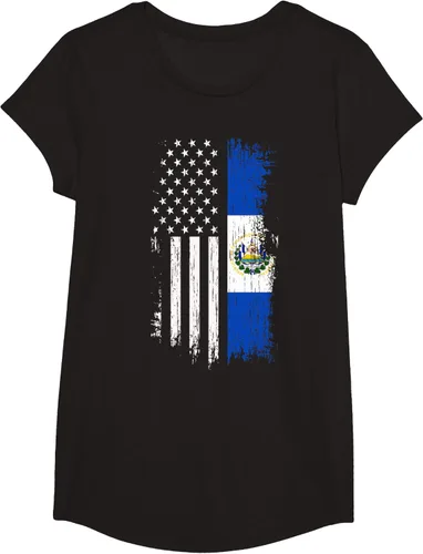 Miniatura 6 de Camiseta de la bandera de Estados Unidos salvadoreño - Camiseta de El Salvador USA