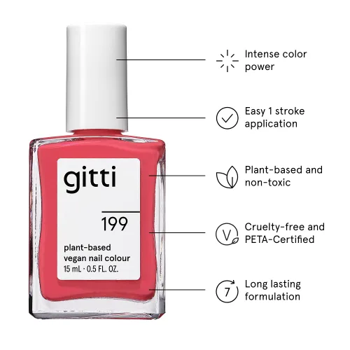 Miniatura 61 de gitti Esmalte de uñas a base de plantas No tóxico, libre de 30, basado en ingredientes de origen natural, libre de crueldad, vegano