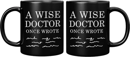 Miniatura 9 de Panvola Una vez un médico sabio escribió Taza de café de cerámica para médico graduado, cirujano, estudiante de medicina, MD, profesional, 11oz