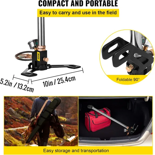 Miniatura 5 de BestEquip Airgun PCP Pump 4500PSI Bomba de mano de alta presión Bomba de 3 etapas Bomba de aire PCP