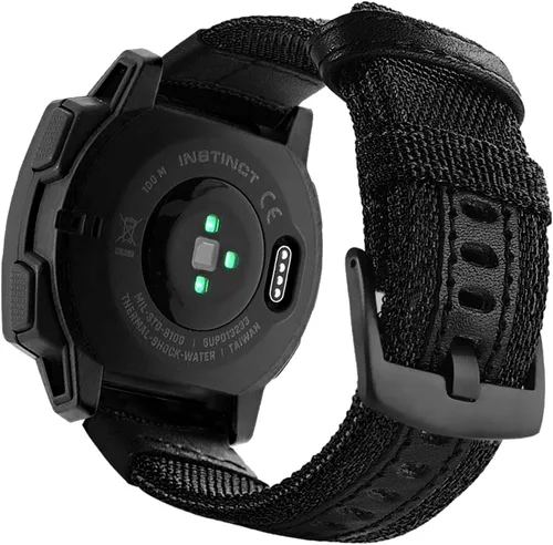 Miniatura 8 de Abanen Correas de reloj de nailon estilo militar de 0.866 in para Garmin Instinct 3 1.772 in/Instinct 2 Solar, tela tejida duradera correa