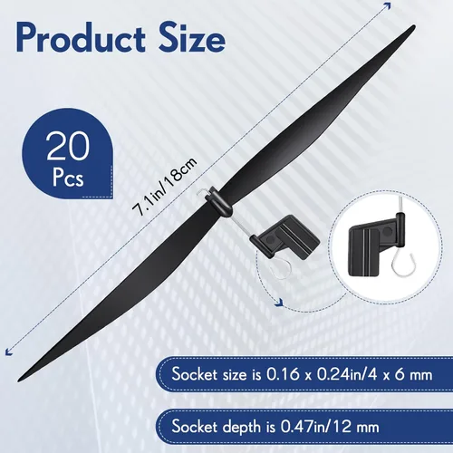 Miniatura 2 de Libima 40 piezas de hélice de plástico para actividades STEM, cuchillas de hélice resistentes al plegado con ganchos de banda de goma para aviones