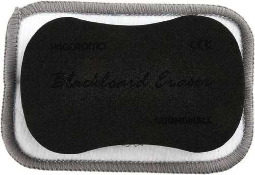 Hagoromo Borrador magnético de microfibra para todas las tablas [mediano/negro] - Borrador en seco utilizable para todo tipo de tablas, como yeso,
