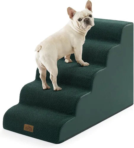 Miniatura 14 de COZY KISS Escaleras para perros pequeños de 11.8 pulgadas de alto, escalón curvado para cachorros, gatos mayores, rampa mediana para mascotas