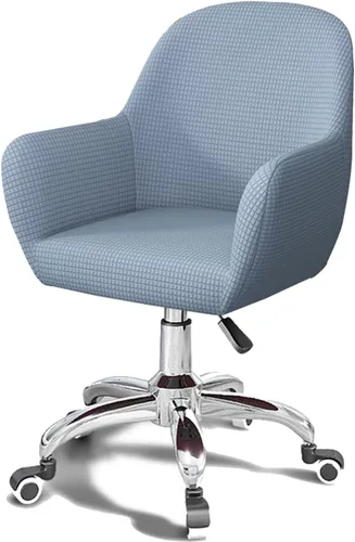 Miniatura 13 de Funda para silla de computadora de oficina, 2 piezas con brazos giratorios y respaldo curvado, funda para silla de comedor, estilo moderno