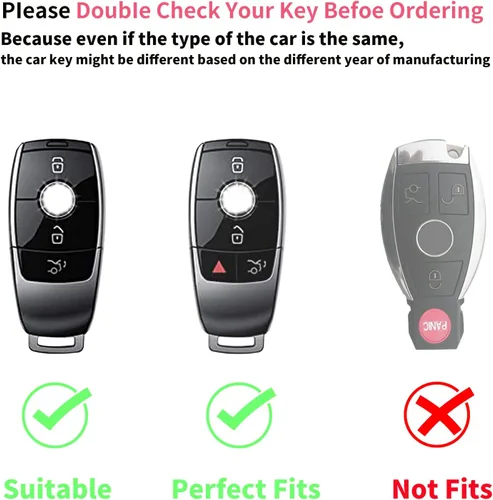Miniatura 2 de Funda para llavero de Mercedes Benz, TPU suave de 360 grados de protección para llave de coche Clase A 2019-2021 Clase C Clase G, Clase S 2018-2021
