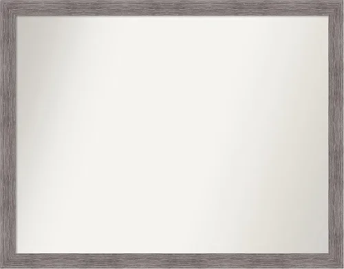 Miniatura 341 de Amanti Art Espejo de baño gris para sobre el fregadero, 31 x 48 pulgadas, espejo de tocador rectangular estrecho de color gris, marco de madera