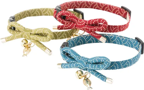 Miniatura 4 de Necoichi Zen Fish Charm Collar de gato (verde)