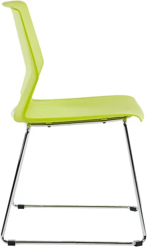 Miniatura 7 de Sidanli Sillas apilables para negocios, sillas de comedor modernas para el hogar, color verde (juego de 4)