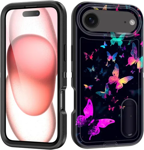 Miniatura 11 de Funda para iPhone Air con soporte integrado, a prueba de golpes, polvo y caídas, 3 capas, grado militar, funda protectora para iPhone Air de 6.5