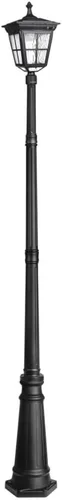 ST4311AC - Lámpara de poste solar brillante para exteriores del atardecer al amanecer, funciona con energía solar para patio, jardín, terraza,