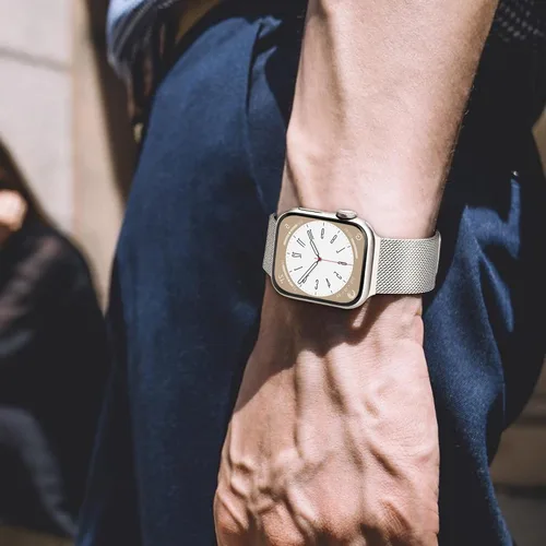 Miniatura 3 de Paquete de 3 correas compatibles con Apple Watch para mujeres de 1.496 in 1.575 in 1.614 in 1.654 in 1.732 in 1.772 in 1.811 in 1.929 in, acero