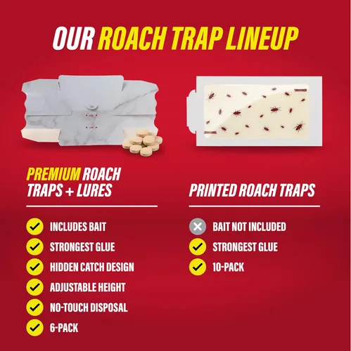 Miniatura 6 de Catchmaster Tablas de pegamento para trampas para cucarachas, 10 unidades, atrapa insectos, escorpión, araña, grillo y cucarachas para el hogar