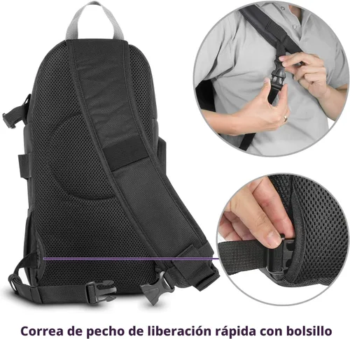 Miniatura 5 de Altura Photo Bolsa para cámara tipo bandolera - Mochila para cámaras Canon, Nikon, Sony y GoPro DSLR y sin espejo - Mochilas cruzadas para fotógrafos