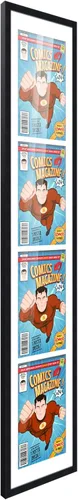 Miniatura 91 de Poster Palooza Marco de cómic con paspartú para 1 cómic de la Edad de Bronce publicado entre 1970 y 1985, marco de cómic negro para cómic de 7.25 x