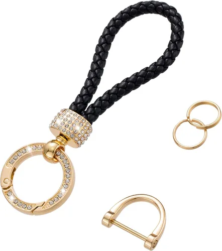 Llaveros de diamantes de imitación brillantes y lujosos con cristales para llaves de auto, llavero para mujeres