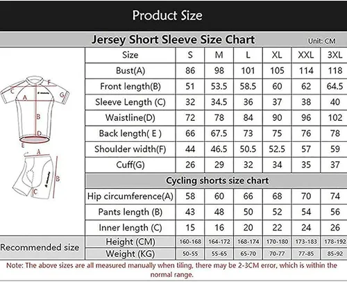 Miniatura 7 de MOXILYN Mens Cycling Jersey Short Sleeves Funny Jerseys Quick-Drying Bike Shirt MTB Mountain Bike Shirt